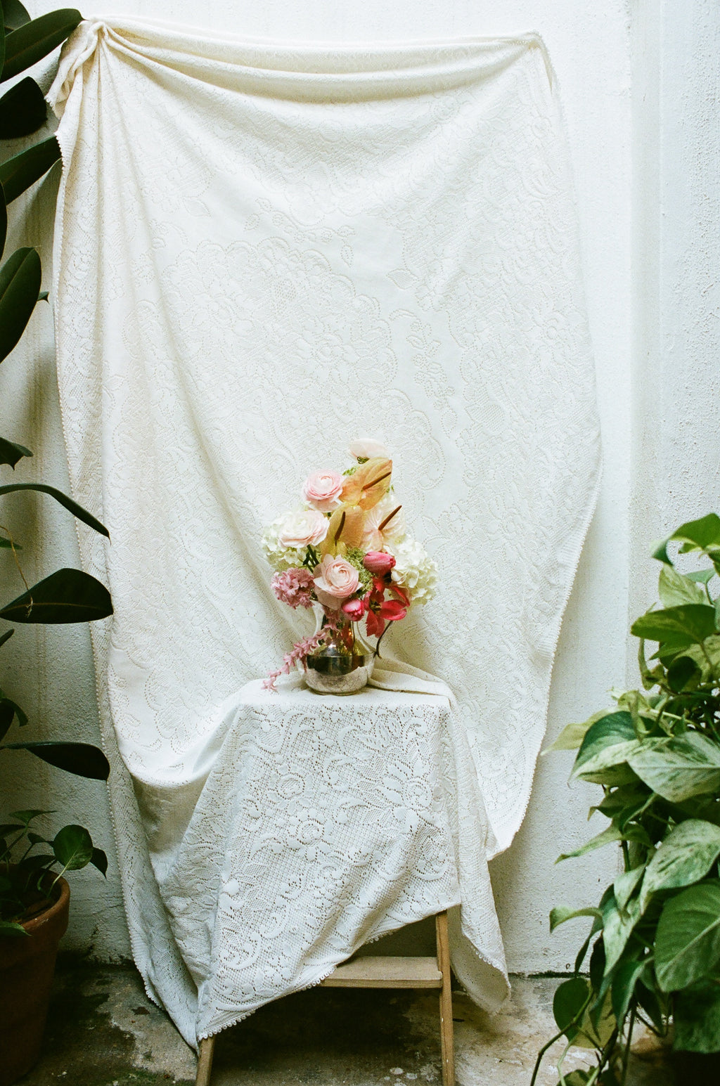 Valentine’s day flower arrangement - with cheese and wine