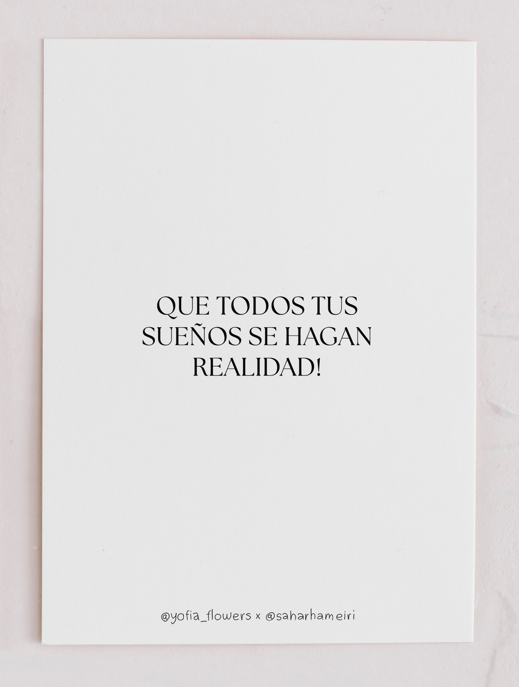 Que todos tus sueños se hagan realidad!